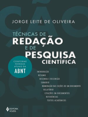 cover image of Técnicas de redação e de pesquisa científica